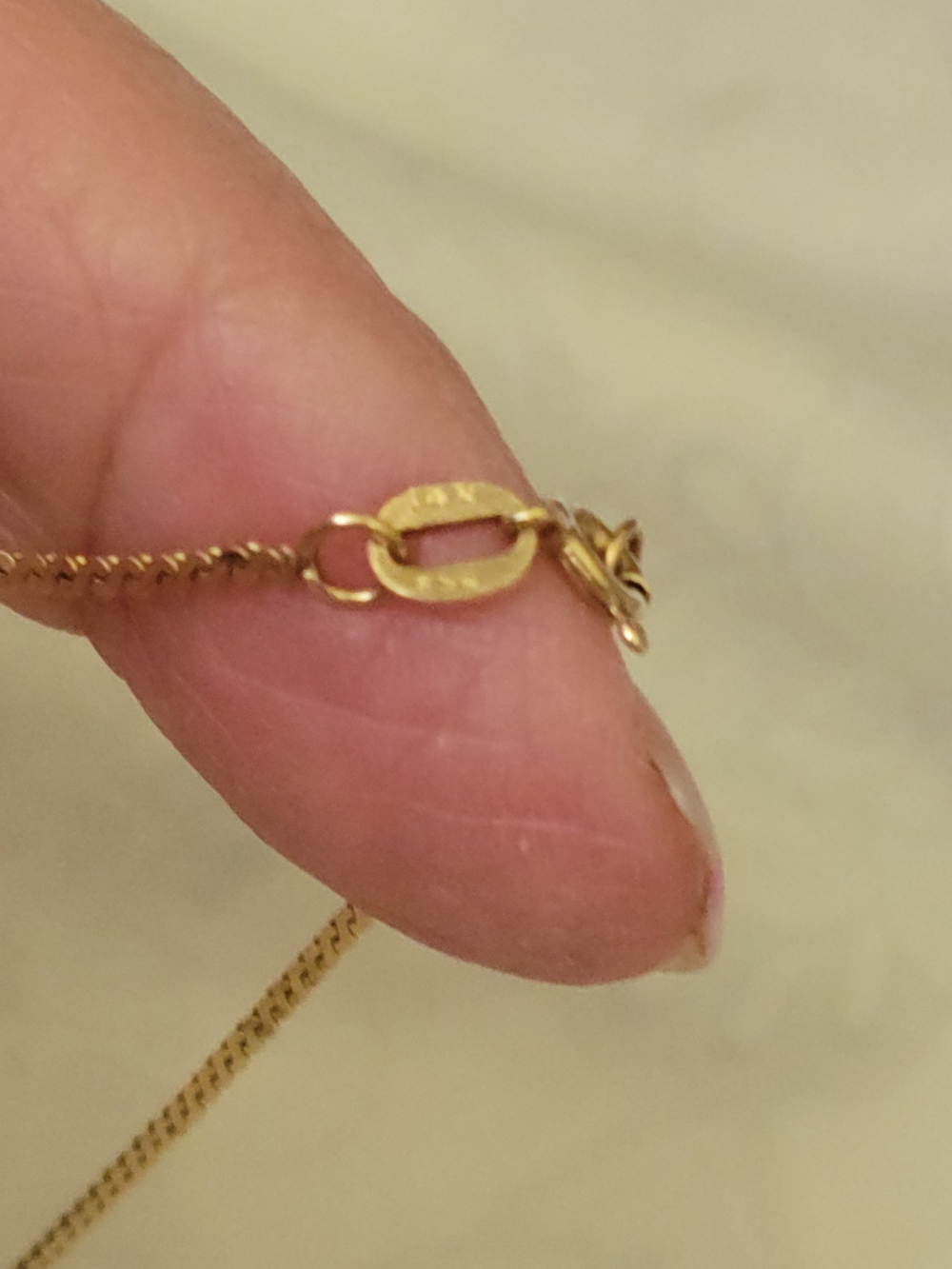 Women’s Serpentine Flat Curb Chain Necklace - 14k Solid Gold - Picture 3 of 11